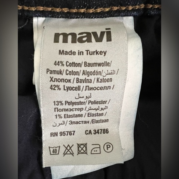 Mavi Marcia Mid-Rise Classic Bootcut Jeans Dark Wash Size 31 Tall Long - Picture 9 of 14